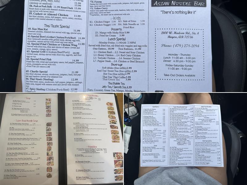 Thai Taste #2 Menu