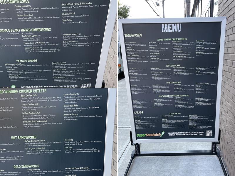 Super Sandwich Menu