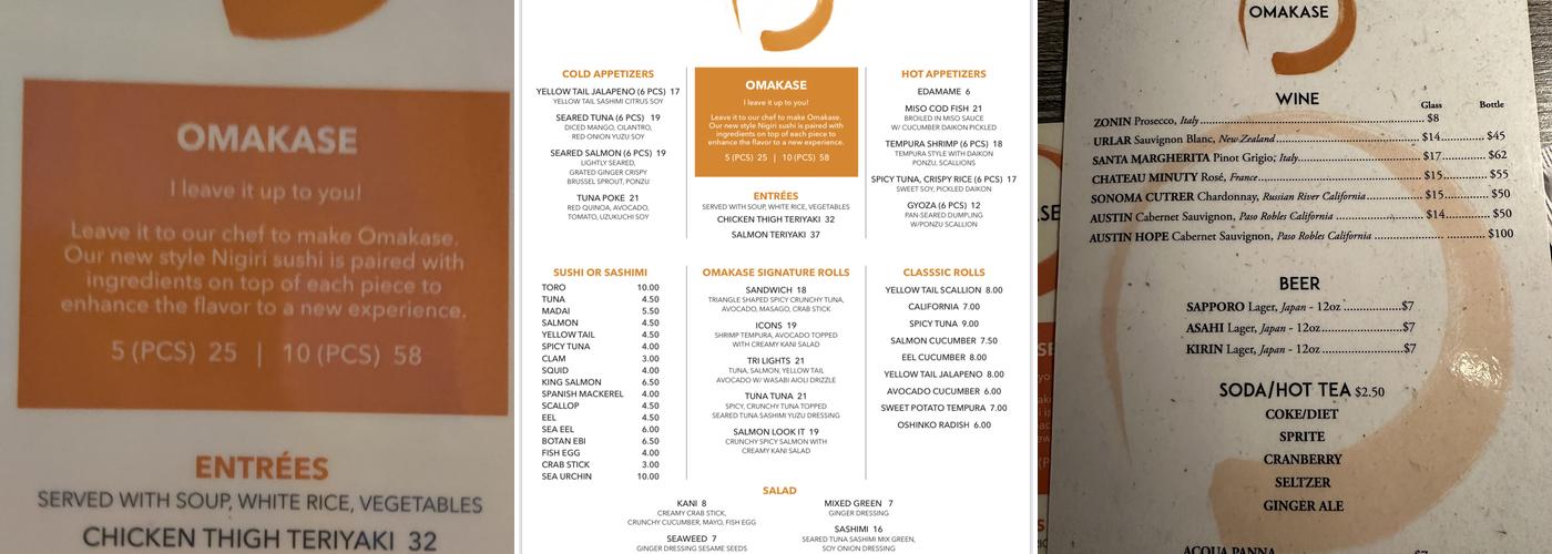 Omakase Menu
