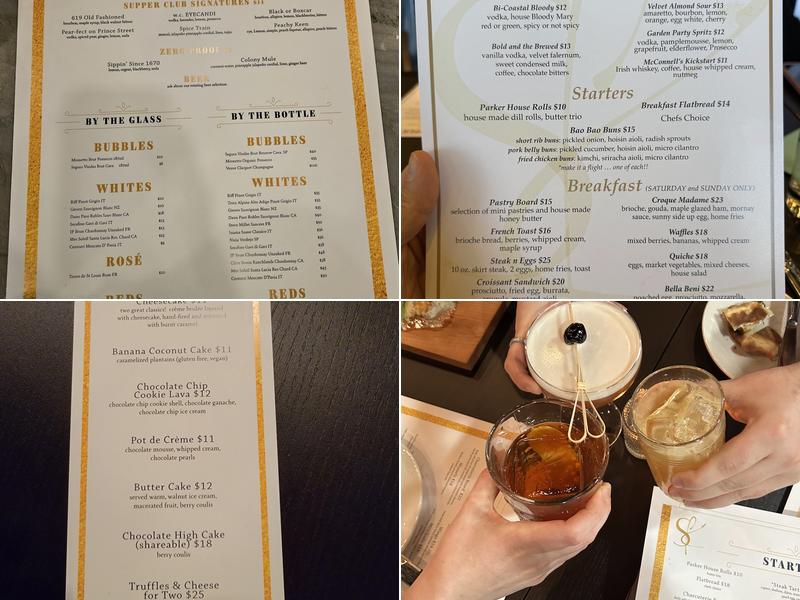 Six One Nine Supper Club Menu