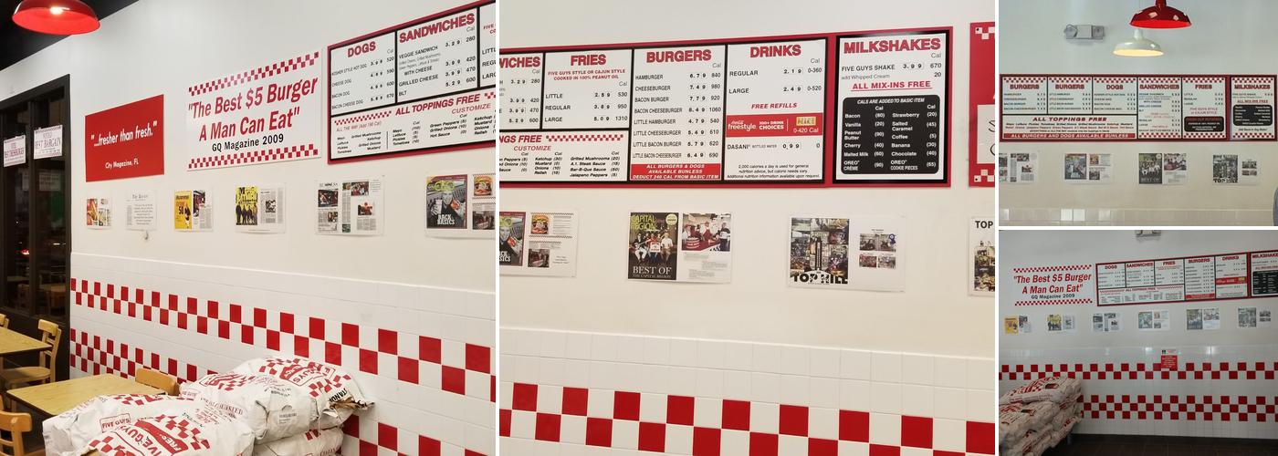 Five Guys Menu