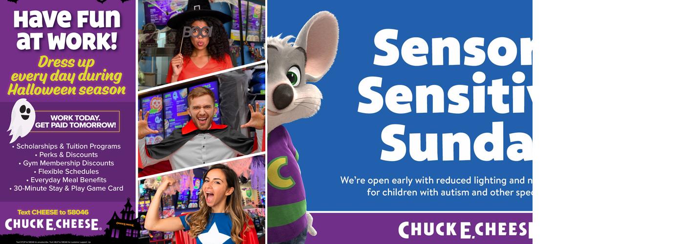 Chuck E. Cheese Menu