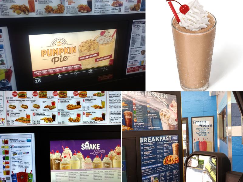 Sonic Drive-In Menu
