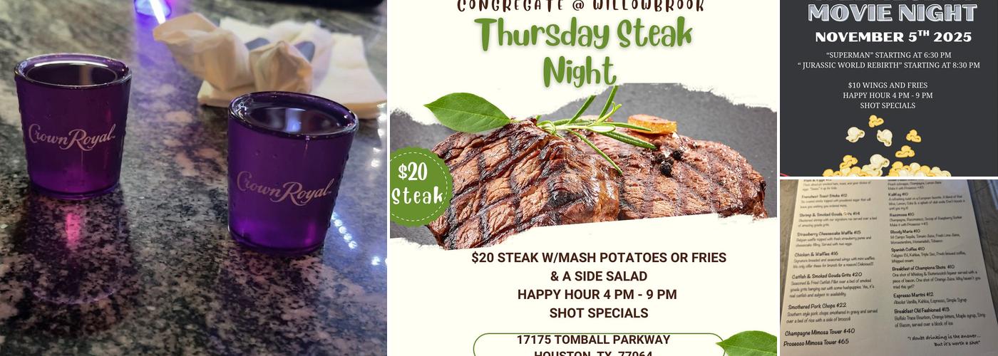 Congregate @Willowbrook Menu