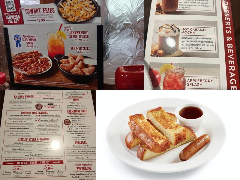 Bob Evans Menu