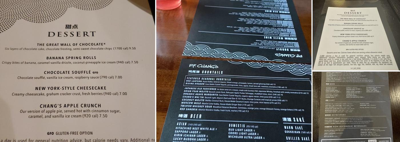 P.F. Chang's Menu