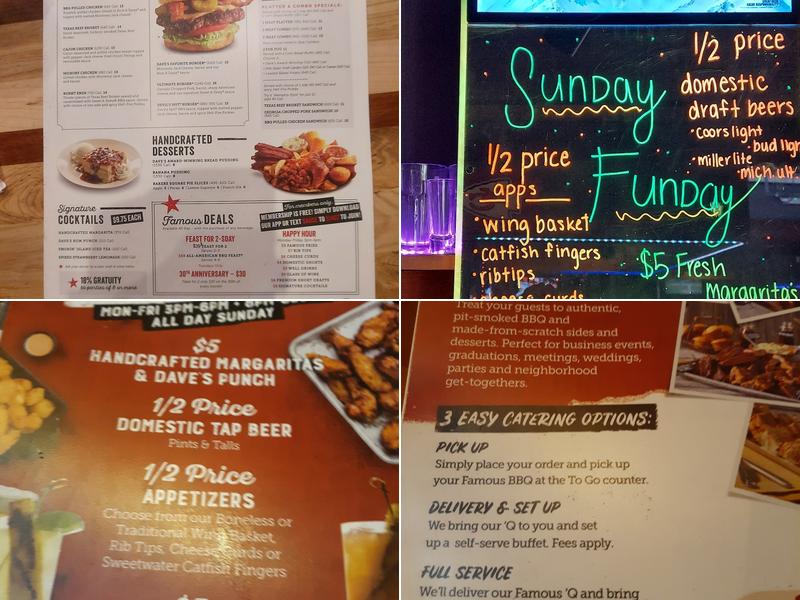 Famous Dave's Bar-B-Que Menu