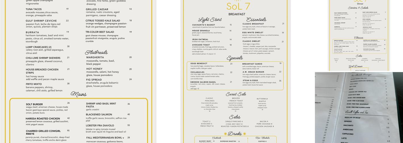 Sol 7 Menu