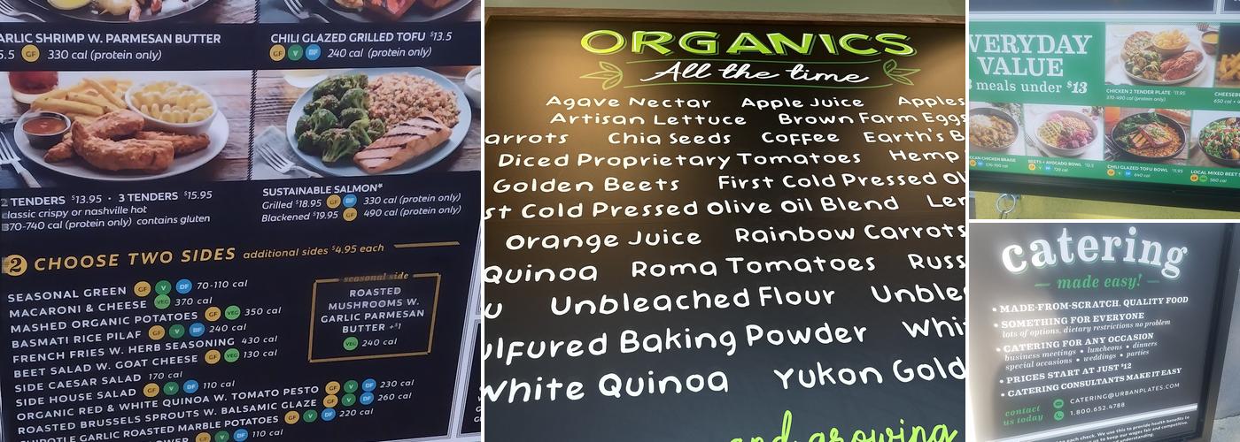 Urban Plates Menu
