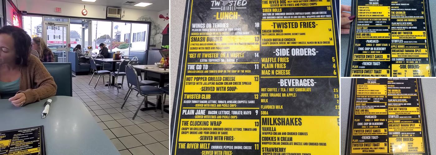 Twisted Griddle Menu