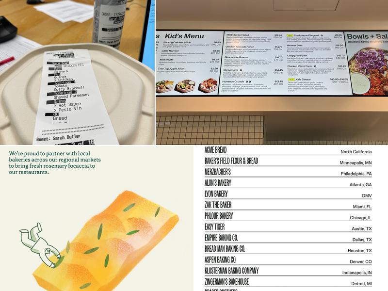 sweetgreen Menu
