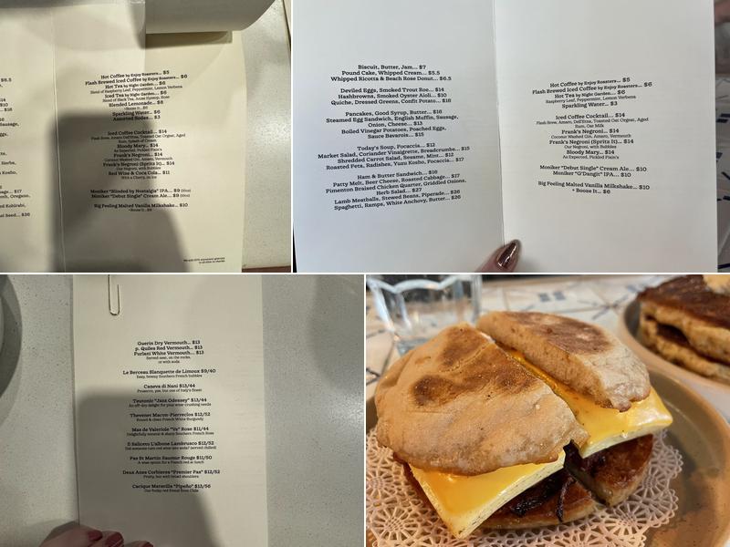 Frank & Laurie's Menu