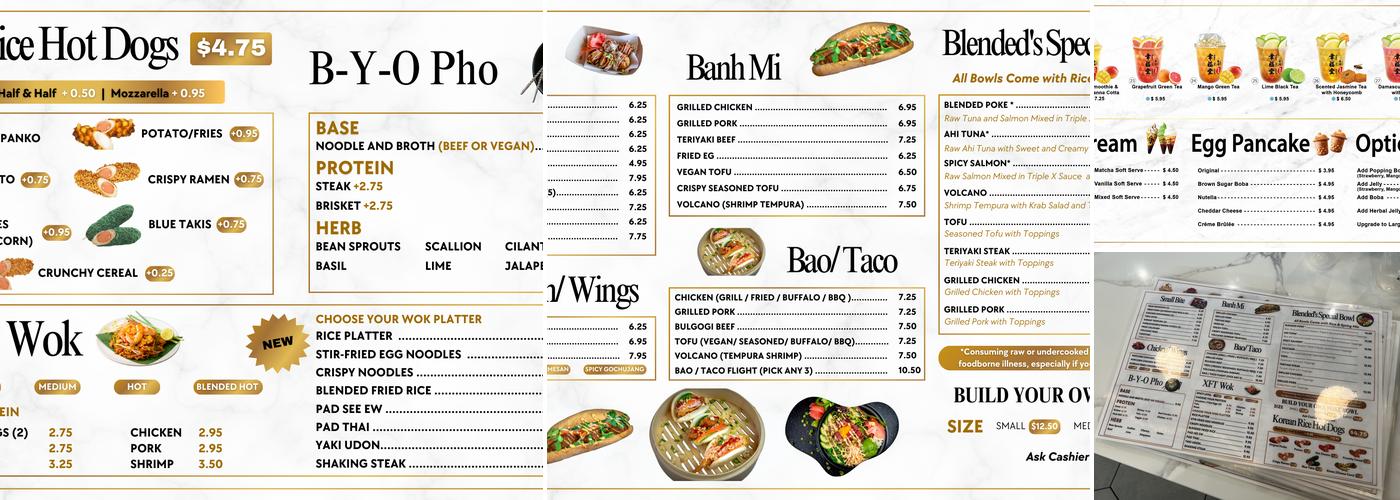 Blended Bistro & Boba The Loop Menu