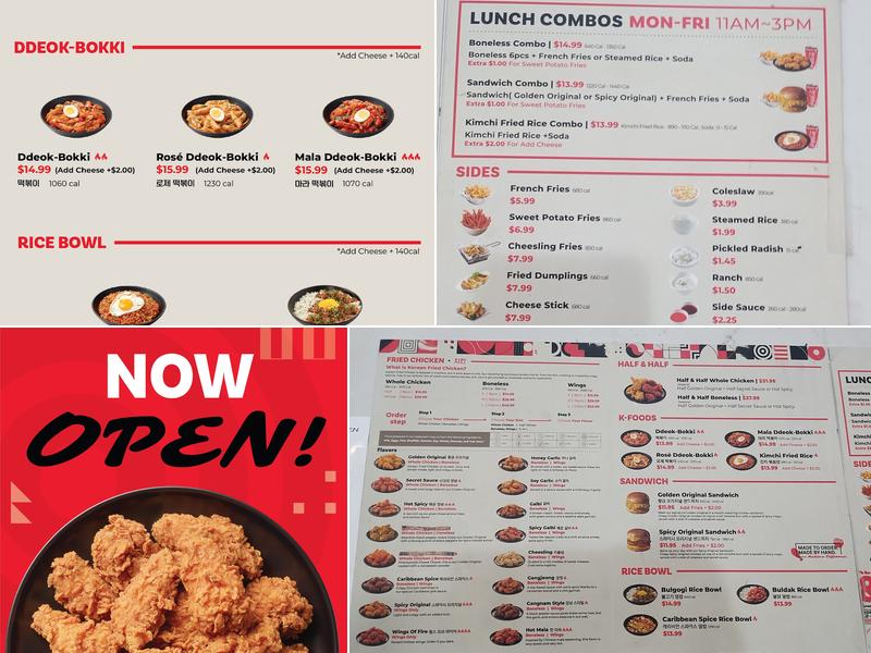 BB•Q Chicken Vista Menu