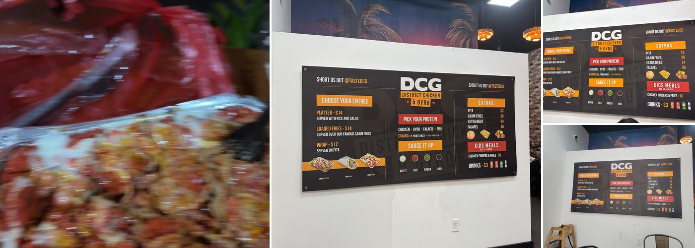 DCG - District Chicken and Gyro Menu