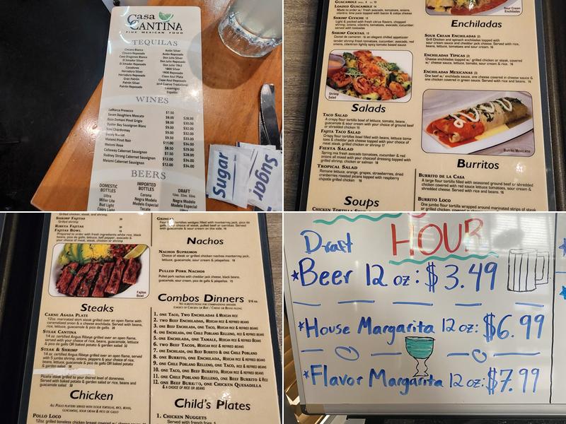 Casa Cantina Menu