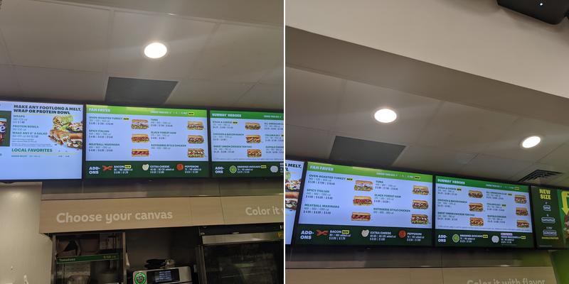 Subway Menu