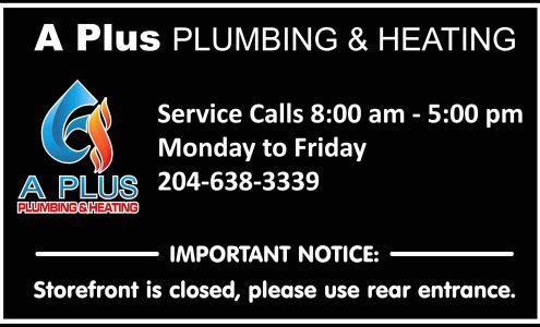 A Plus Plumbing & Heating 430 1 Ave NE, Dauphin Manitoba R7N 1A9