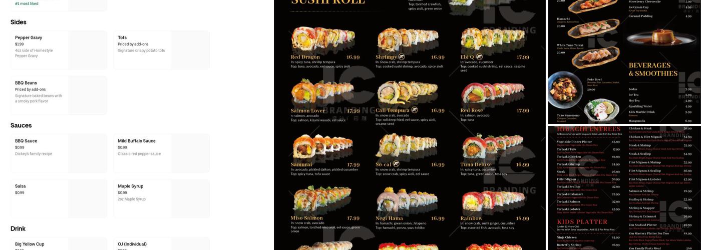 Zen hibachi Sushi&bar Menu