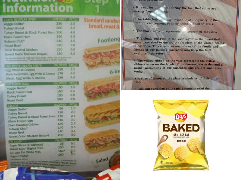 Subway Menu