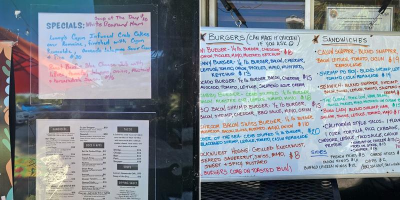 Lenny's Tiki Taste Tour Menu