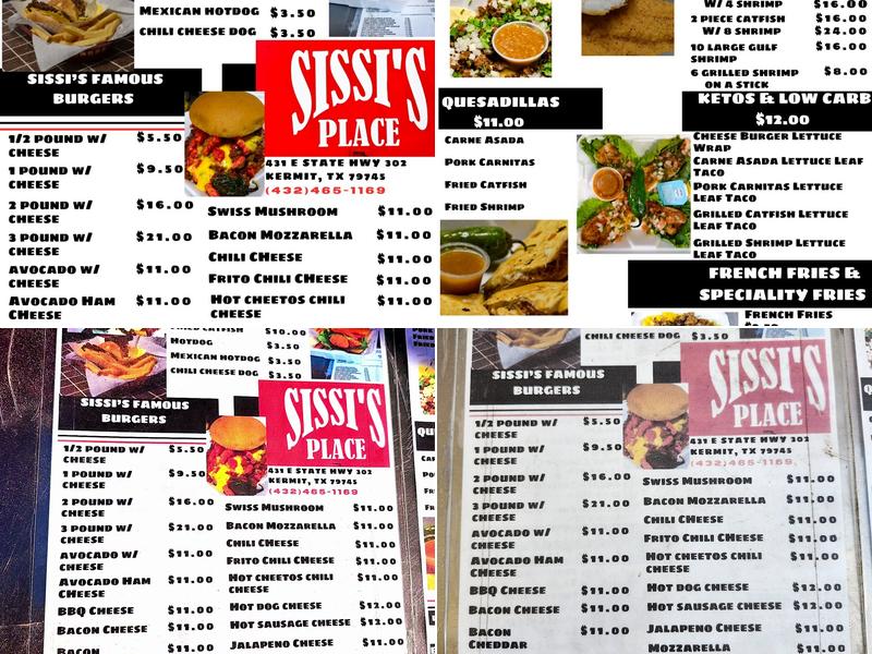 Sissi’s Place Menu