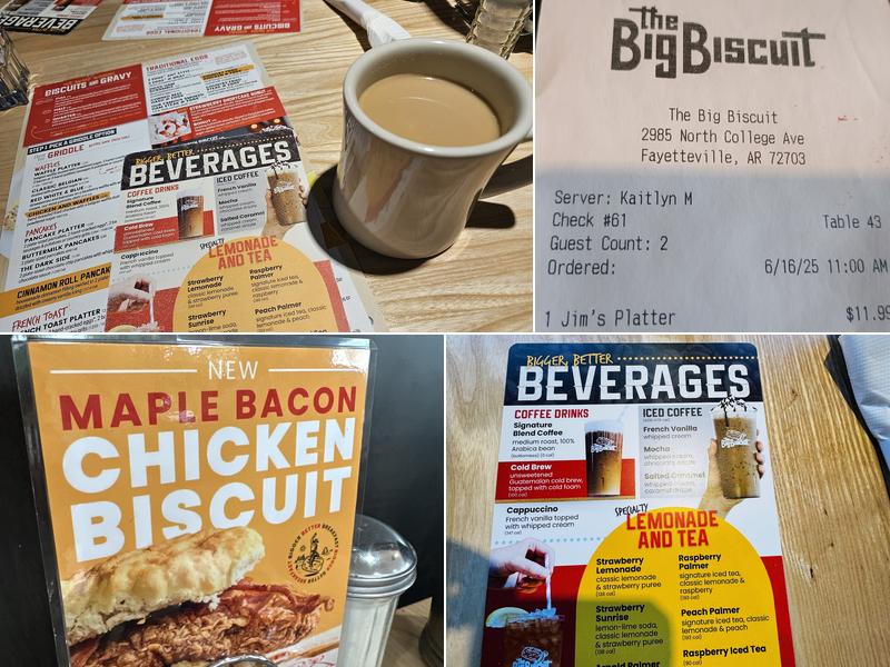 The Big Biscuit Menu