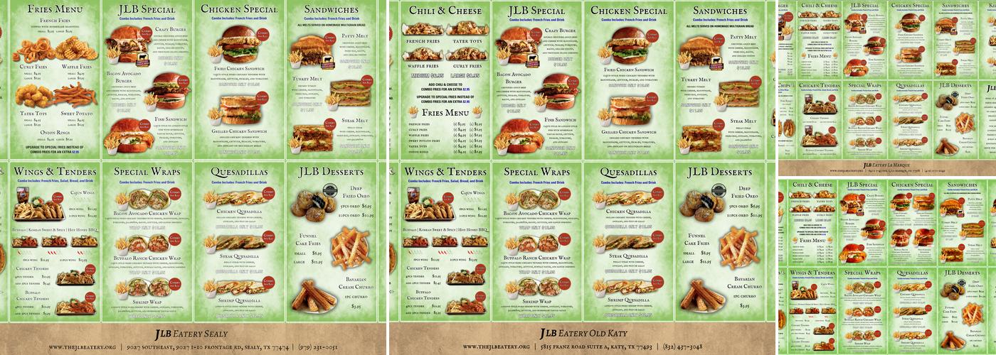 JLB Eatery Menu