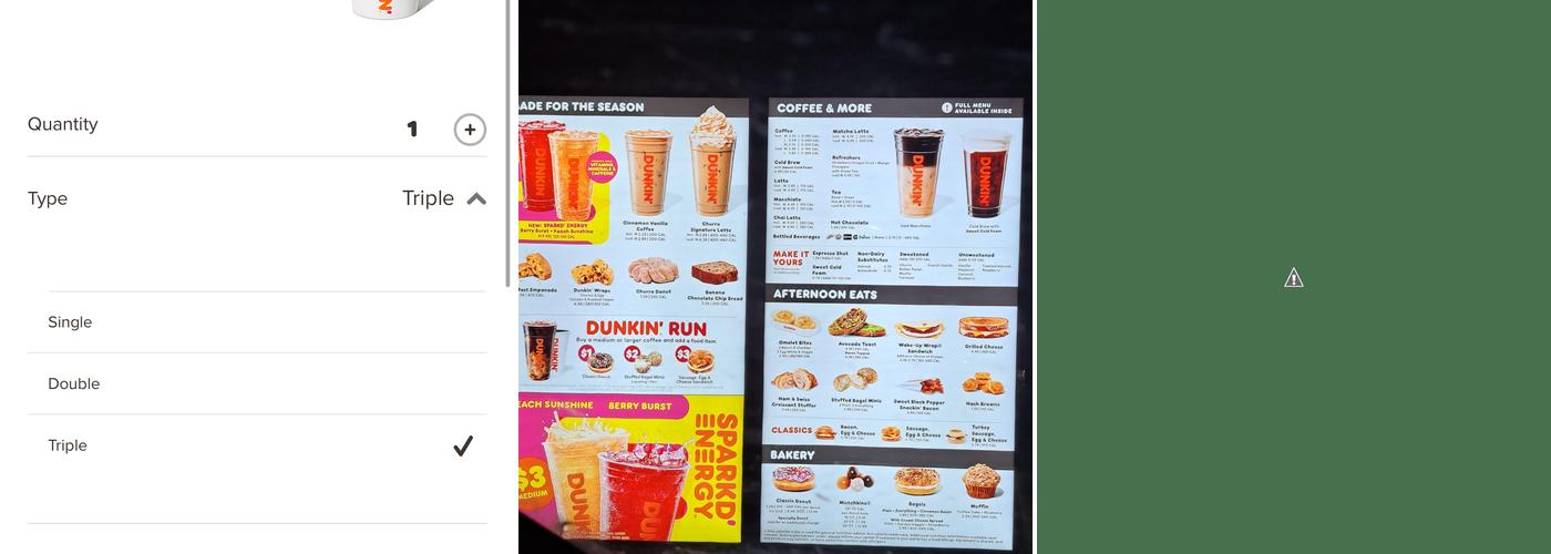 Dunkin' Menu