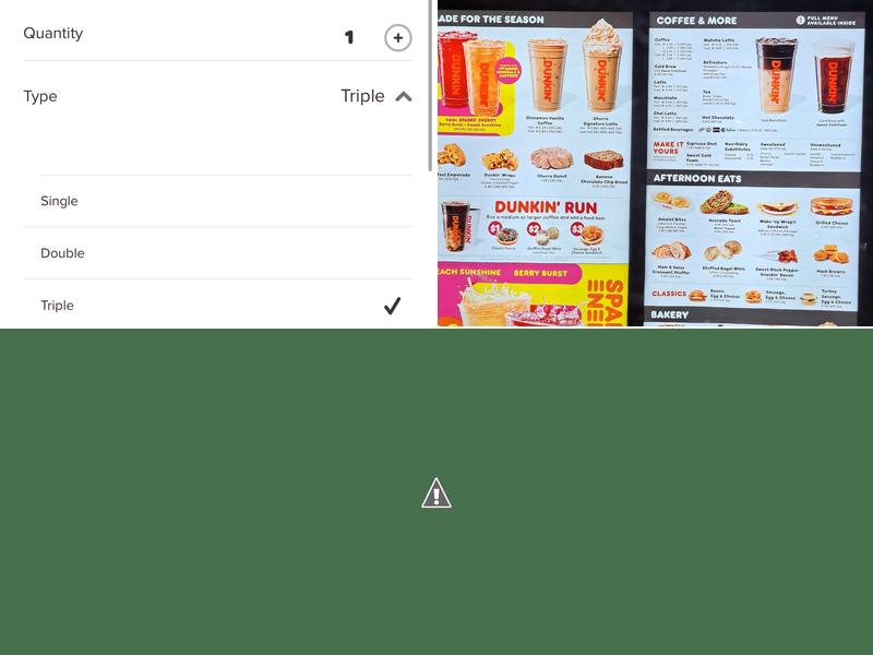 Dunkin' Menu