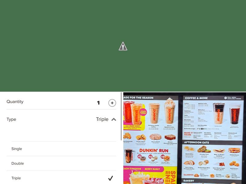 Dunkin' Menu