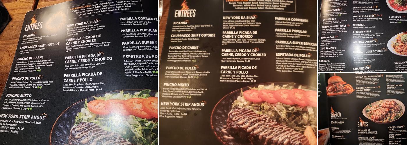 Da Silva Steakhouse Menu