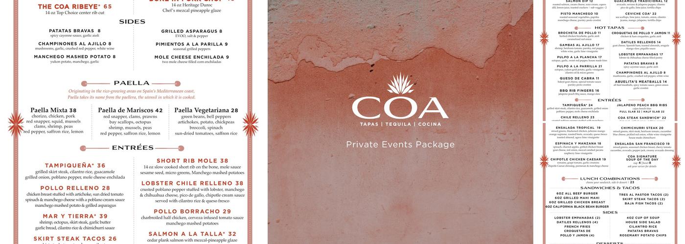 Coa Menu