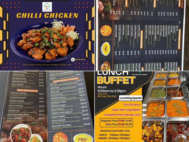 Sai Indian Cuisine Menu