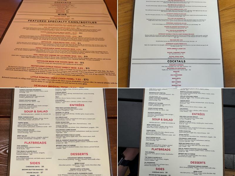 Bruhaus Menu