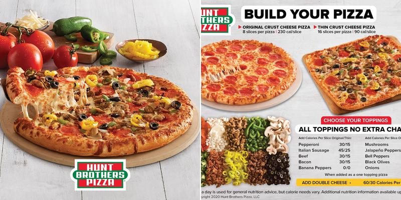 Hunt Brothers Pizza Menu