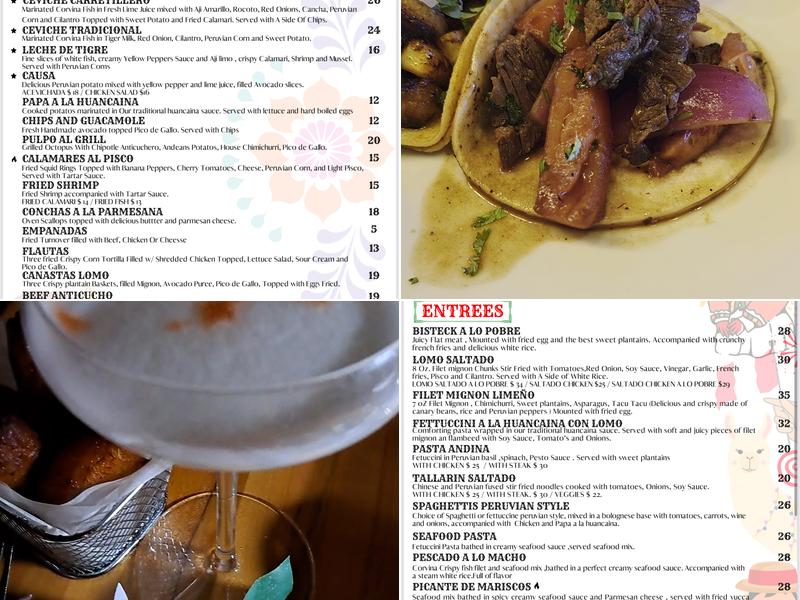 Pisco & Tequila Peruvian and Mexican restaurant Menu