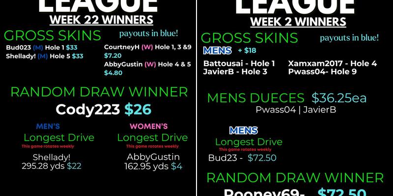 Golf Zone Menu