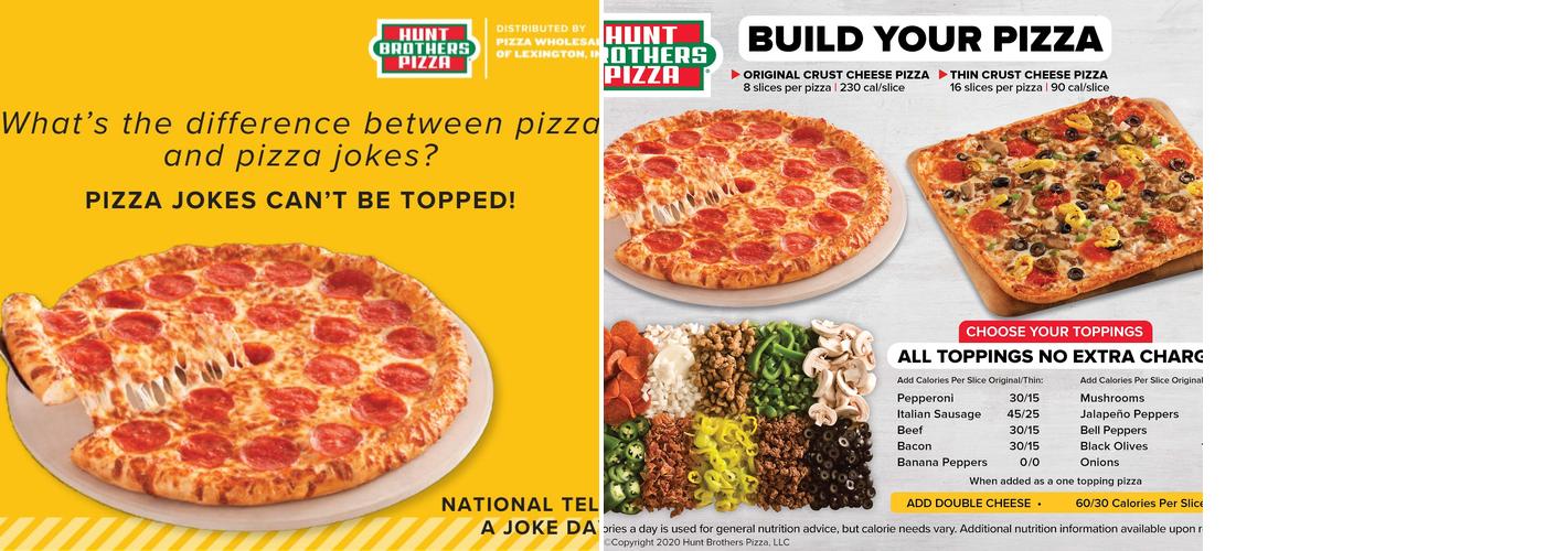 Hunt Brothers Pizza Menu