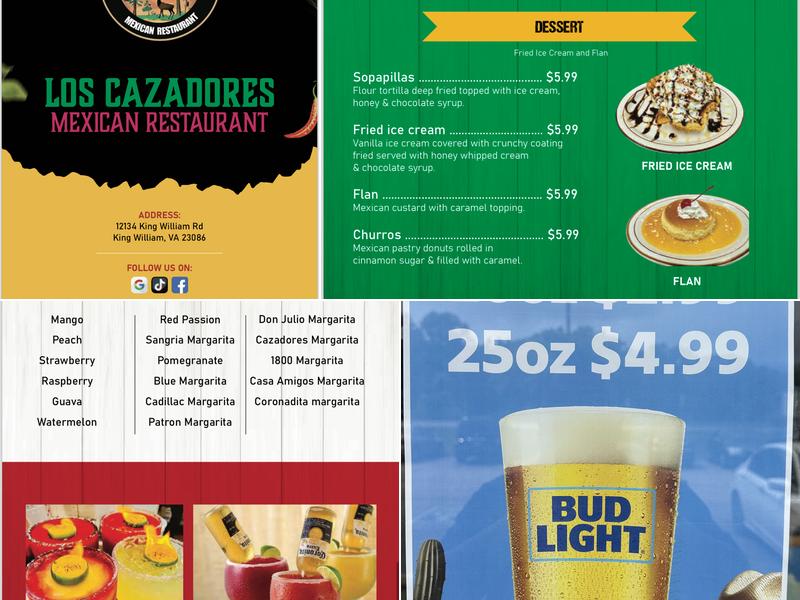 Los Cazadores Mexican Restaurant Menu