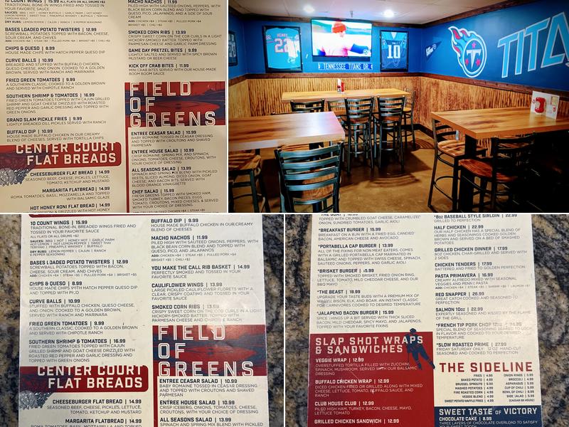 All Seasons Sports Grill Menu