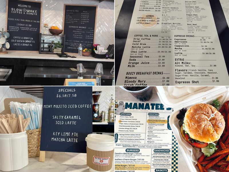 Slow Wake Coffee and Donuts Menu