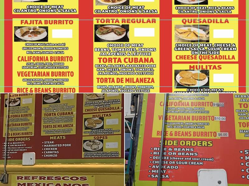 Pacheco’s Taqueria Menu