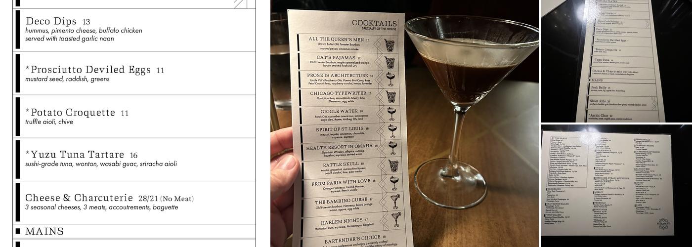 Runaway Whiskey & Wine Menu