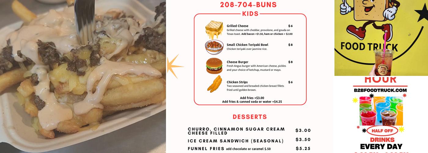 Between 2 Buns Menu
