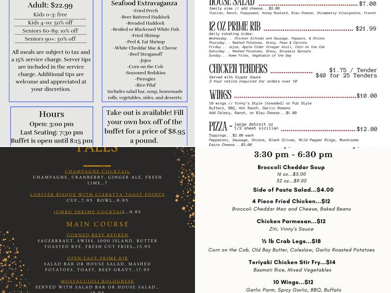 Vinny's of Newton Falls Menu