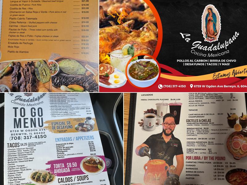 La Guadalupana Restaurant - Berwyn Menu