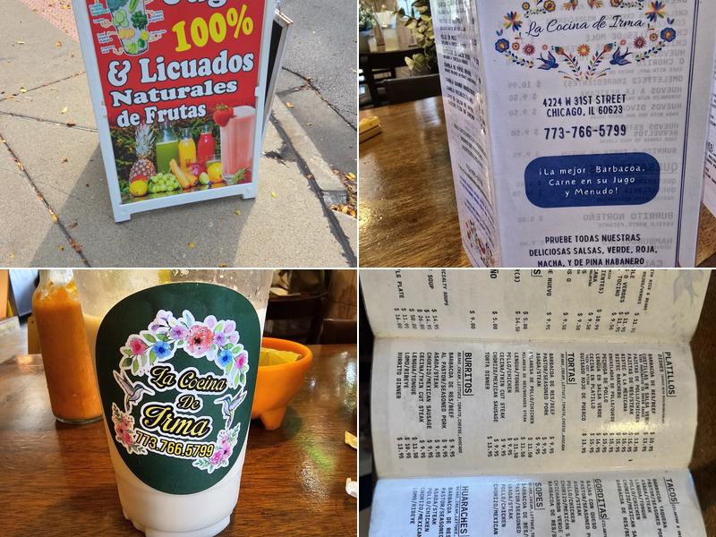 La Cocina de Irma Menu