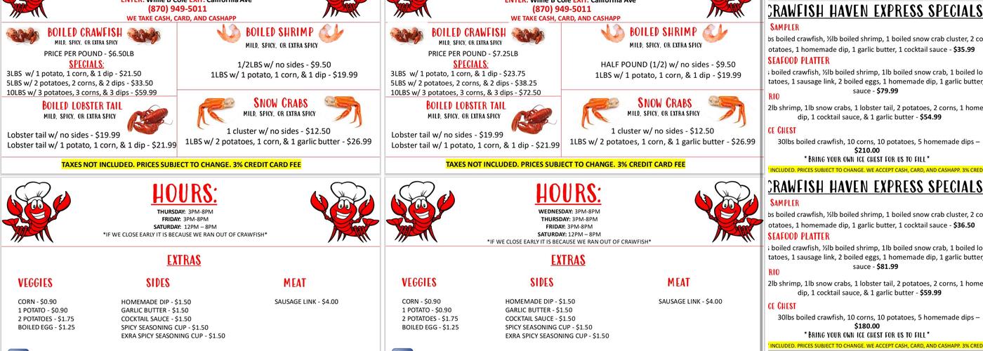 CrawfishHavenExpress Menu