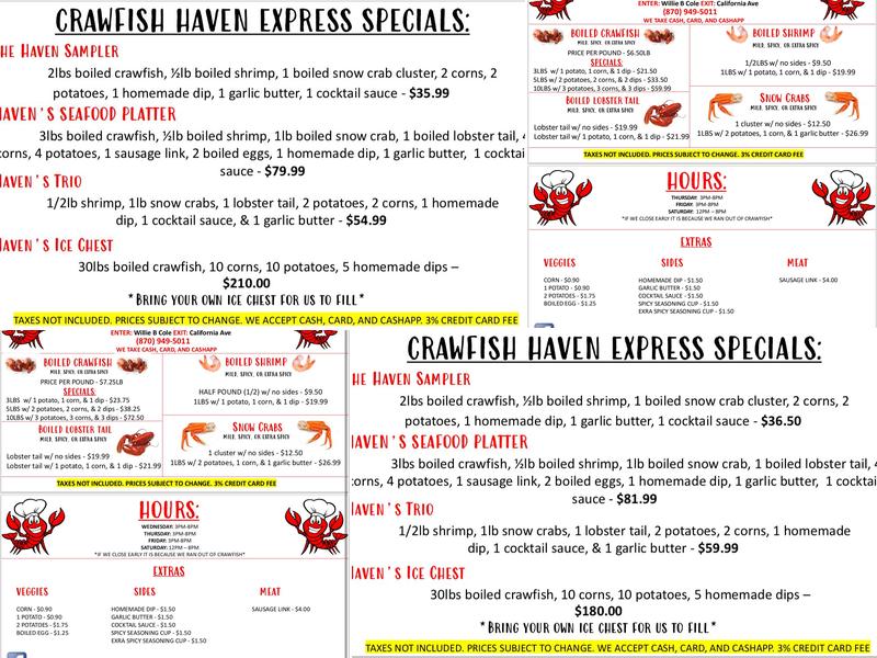 CrawfishHavenExpress Menu